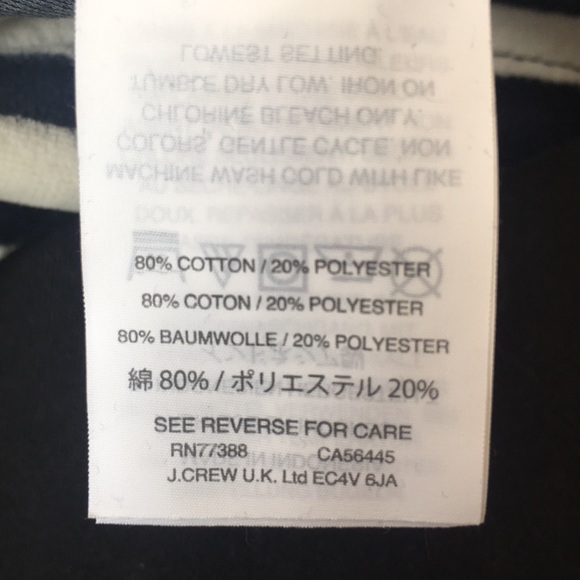 Madewell | NWT velour crew neck Tee Navy and White stripe - Picture 4 of 4